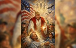 La imagen se inscribe en un enfrentamiento sin precedentes entre el mandatario y el papa Le&oacute;n XIV por la guerra en Ir&aacute;n