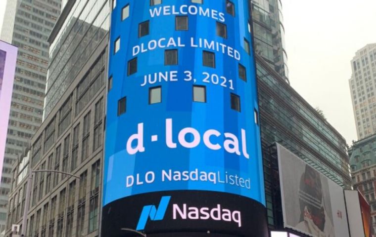 dLocal, fundada en Uruguay, se especializa en procesar pagos en mercados emergentes y sali&oacute; a cotizar en el Nasdaq en junio de 2021