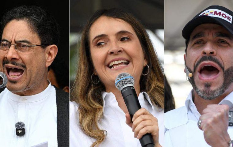 Los tres principales candidatos: Paloma Valencia (Centro Democr&aacute;tico), Abelardo de la Espriella (Defensores de la Patria) e Iv&aacute;n Cepeda (Pacto Hist&oacute;rico) cierran campa&ntilde;a en Colombia