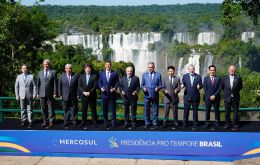 La foto oficial de la Cumbre del Mercosur en Brasil, a finales de 2025