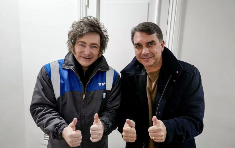 Milei precis&oacute; que el 25 de julio viajar&aacute; a S&atilde;o Paulo para participar del acto en el que, seg&uacute;n dijo, se proclamar&aacute; candidato presidencial a Fl&aacute;vio Bolsonaro