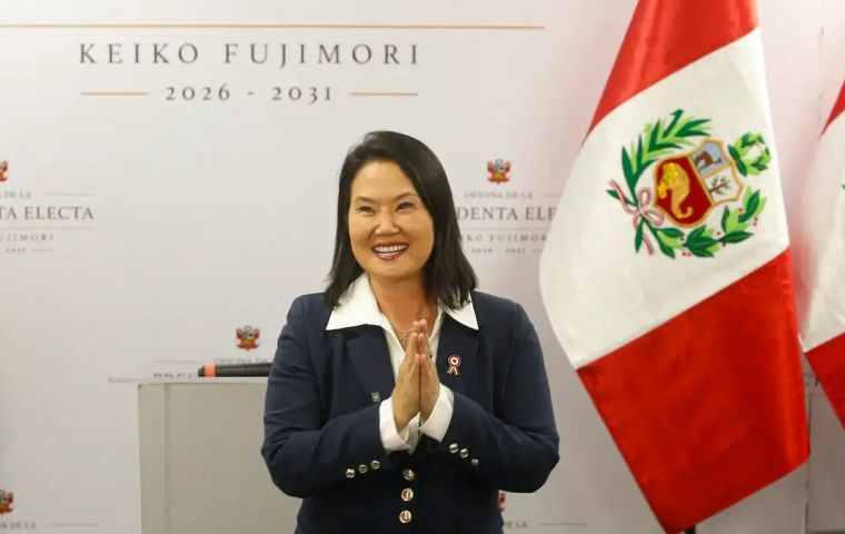 Fujimori se convertir&aacute; en la primera mujer en alcanzar la presidencia peruana por la v&iacute;a electoral