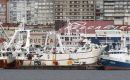 La flota de pesqueros que operan en Falklands, amarrados en Vigo 