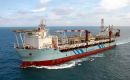 La plataforma petrolera de Navitas Petroleum, Aoka Mizu para la extracci&oacute;n petrolera offshore Sea Lion, aguas al norte de las Islas Falklands