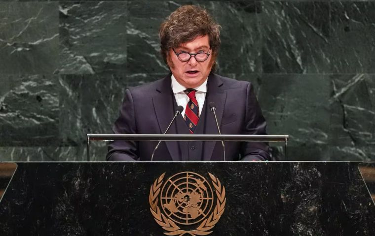 Fue su tercer discurso como presidente ante el organismo y el octavo orador de la jornada, en una exposici&oacute;n de 19 minutos