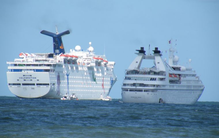 Los cruceros fuente de ingresos para los puertos del sur argentino y de las Falklands 