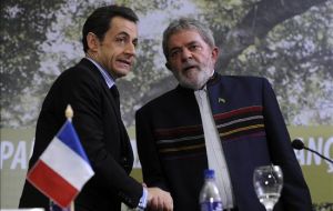 Lula da Silva y Nicolas Sarkozy han sellado desde 2007 la alianza militar entre Brasil y Francia