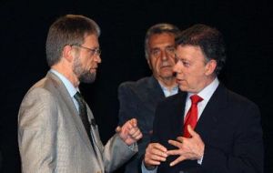 Candidatos presidenciables Mockus y Santos