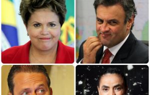 Dilma, Aecio Neves, Eduardo Campos y Marina Silva son los presidenciables 