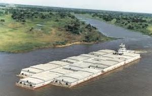 Las barcazas paraguayas remolcadas por el Paraná