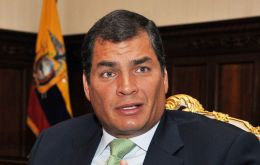 “Nosotros confiamos en el comercio (…), pero en el comercio para beneficio mutuo”, dijo Correa 