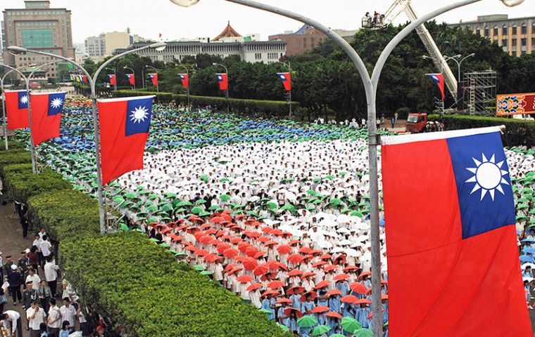Los taiwaneses tienen una fuerte identificación con la bandera