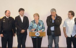 Todos los recursos que sean necesarios, dijo la presidenta chilena