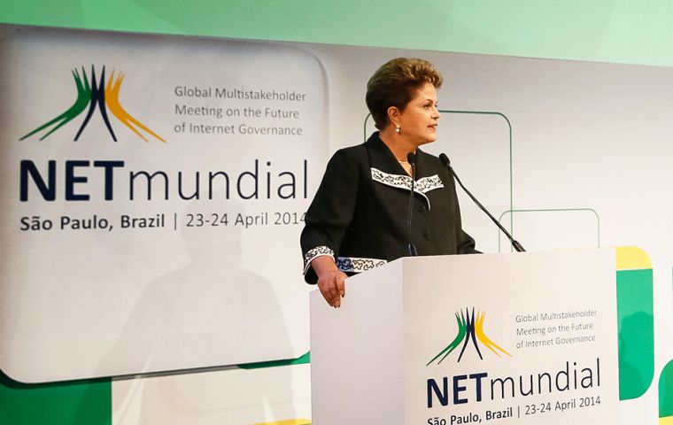 Rousseff abre la conferencia NETMundial y anuncia la sanción de la ley marco 