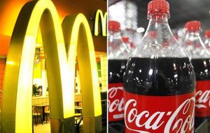 McDonald's y Coca Cola se ubicaron quinto y sexto 