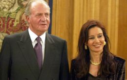 La presidenta argentina con el Rey Juan Carlos 