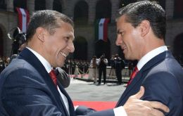 Humala inicia este viernes una visita oficial a México donde será recibido por Peña Nieto