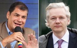 Correa indicó que la justicia sueca podría escuchar la declaración de Assange en la embajada o por videoconferencia.
