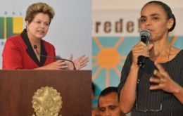 Dilma subió de 36% a 37% en intención de voto para los comicios del 5 de octubre, mientras que Silva cayó de 33% a 30% respecto a la encuesta anterior 