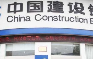 China Construction bank ya capitalizó 20 millones de dólares y en febrero ingresa el resto, que son 180 millones de dólares