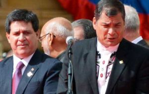 Los dos mandatarios ofrecerán una declaración conjunta a los medios previo a finalizar la visita oficial y retorno de Cartes y su comitiva a Paraguay