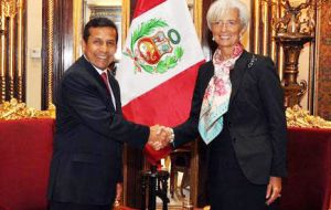 Humala consideró un “honor” acoger el principal encuentro del FMI (en 2015), que reúne a los líderes económicos de los 188 países miembros