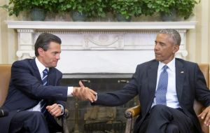 Peña Nieto y Obama reunidos en la Casa Blanca en el marco de una nueva ronda del Diálogo Económico de Alto Nivel 