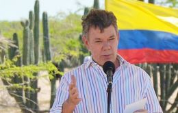 Según Santos la tregua 'unilateral e indefinida' de las FARC iniciada el 20 de diciembre “ha sido un paso en la dirección correcta”