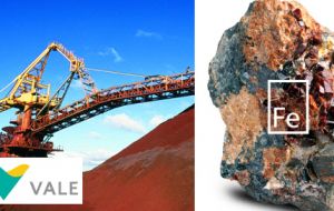 Vale registró en 2014 un récord en la oferta anual de mineral de hierro de 331,6 millones de toneladas