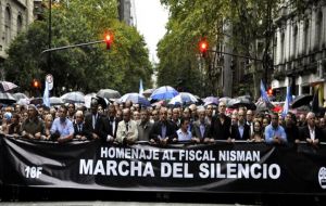 En la marcha del silencio participó la Comisión Nacional de Justicia y Paz, un organismo católico que depende de la Conferencia Episcopal