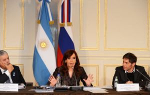 “Estamos en Rusia para que los empresarios rusos y argentinos puedan articular negocios. Argentina es un país para invertir” explicó Cristina Fernández  