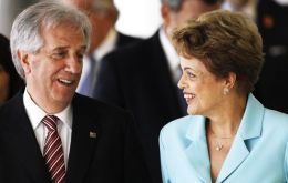 “El Mercosur debe adaptarse siempre a las nuevas circunstancias”, declaró junto a Vázquez la presidenta brasileña