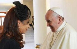 El domingo será la quinta vez que Francisco y Cristina se reúnan desde que el ex-arzobispo de Buenos Aires fuera elegido papa, el 13 de marzo de 2013.