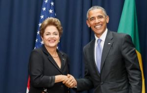 “Es mi intención trabajar junto con el presidente Barack Obama” para estrechar y aumentar las relaciones comerciales con este país, indicó Rousseff 