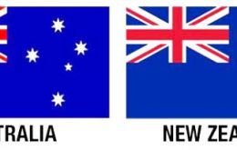 La diferencia que presentan las banderas de Australia y Nueva Zelanda es el color de las estrellas. En Australia son blancas y en NZ son rojas.