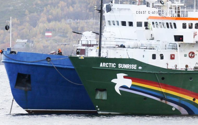 Rusia apresó en 2013 el rompehielos “Arctic Sunrise” de Greenpeace con 30 tripulantes de la ONG a bordo.