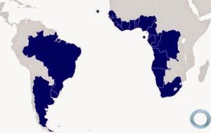 La Zona de Paz y Cooperación del Atlántico Sur fue creada en 1986 e incluye a Argentina, Uruguay y Brasil, y los países africanos bañados por ese océano.