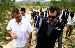 Enviados de CIDH se reunieron con el ministro del Interior, Juan Fdo. Cristo, y con el defensor del Pueblo, Jorge Armando Otálora, a metros de la frontera 
