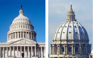 La desconfianza dominó mucho tiempo la relación de EE.UU./Vaticano, ante el temor que los católicos fueran más fieles al pontífice que a la Casa Blanca.