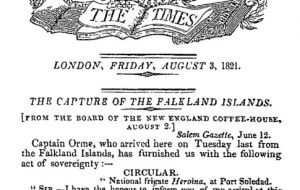 Tapa del panfleto que recoge los mapas burdamente truchados y la noticias del diario The Times 