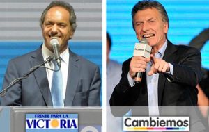 El ex intendente de Buenos Aires se mantiene como favorito frente al aspirante oficialista Daniel Scioli, según encuestas difundidas este martes.