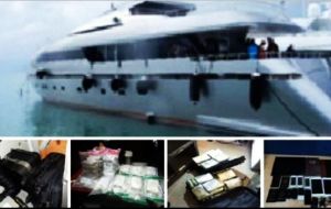 La droga estaba a bordo del yate “The Kingdom” de 135 pies de eslora y 30 de manga con bandera de Nassau (Bahamas), anclado en Casa de Campo.