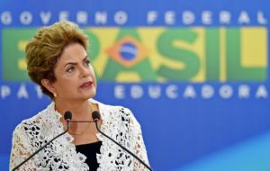 Rousseff recordó en su mensaje que Brasil reconoció formalmente al Estado de Palestina y defendió que este debe de tener una viabilidad económica.