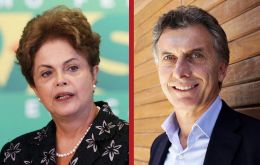 Esta semana Rousseff llamó a Macri para felicitarlo por el triunfo y lo invitó a Brasilia “lo más rápido posible”. 