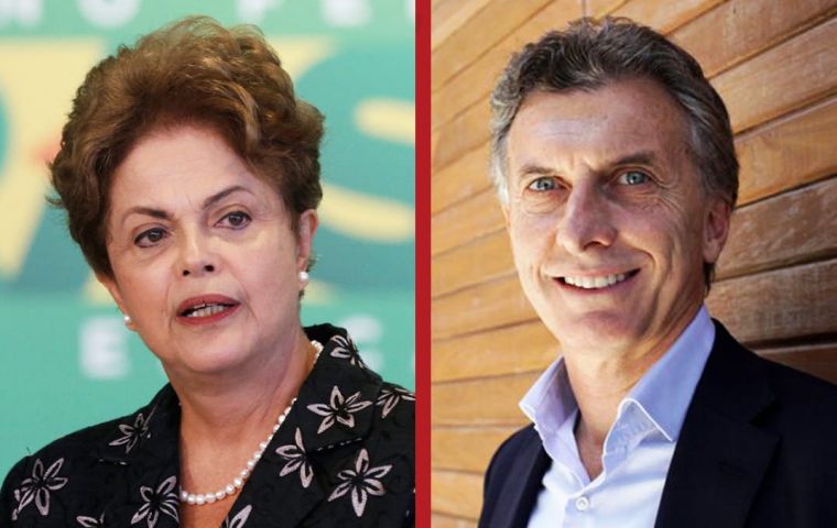 Esta semana Rousseff llamó a Macri para felicitarlo por el triunfo y lo invitó a Brasilia “lo más rápido posible”. 