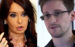 “Mi Presidenta Cristina Fernández de Kirchner es la primera Jefa de Estado que visitó a Edward Snowden en Moscú.