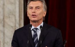 Macri dedicó la primera mitad de su discurso a criticar con dureza a la gestión de Cristina Fernández. 