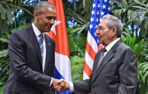 Al término del encuentro con Raúl Castro, Obama reivindicó “el diálogo constructivo para mejorar la vida” de ambos pueblos