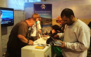 El stand de las Islas Falklands durante la Expo Prado 2015