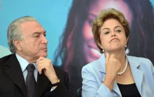 El estudio de Ibope indica que más de la mitad de los encuestados quiere que tanto la mandataria Rousseff como el vice Michel Temer renuncien